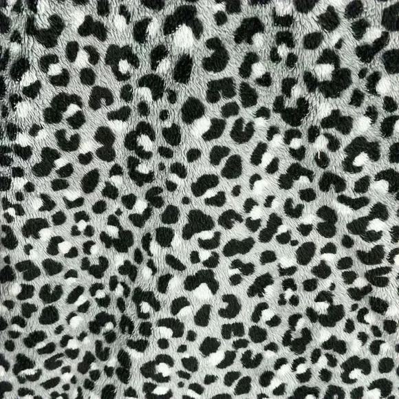 Place Girls Fleece Cheetah Print Jacket Size 14 Black and Gray - Picture 5 of 10